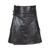 Kilt – 100% Black Leather Utility Kilt. Available size 38″
