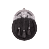 Full Dress Sporran – Black Seal on Regular Leather, 3 Tassels