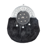 Full Dress – Black Rabbit Fur, Studded design