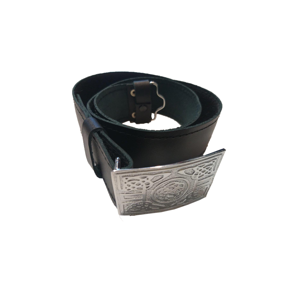 Belt & Buckle set Kids with Thistle Design Buckle Scottish Retail