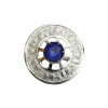 Plaid Brooch – Celtic Ring with Sapphire Imitation Stone 3” Dia