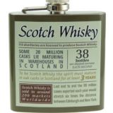Scotch Whisky Printed Hip Flask